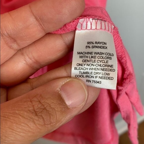 Cynthia Rowley Women Pink V-Neckline Button Down 3/4 Sleeves Top Plus Size 1X - Picture 8 of 9